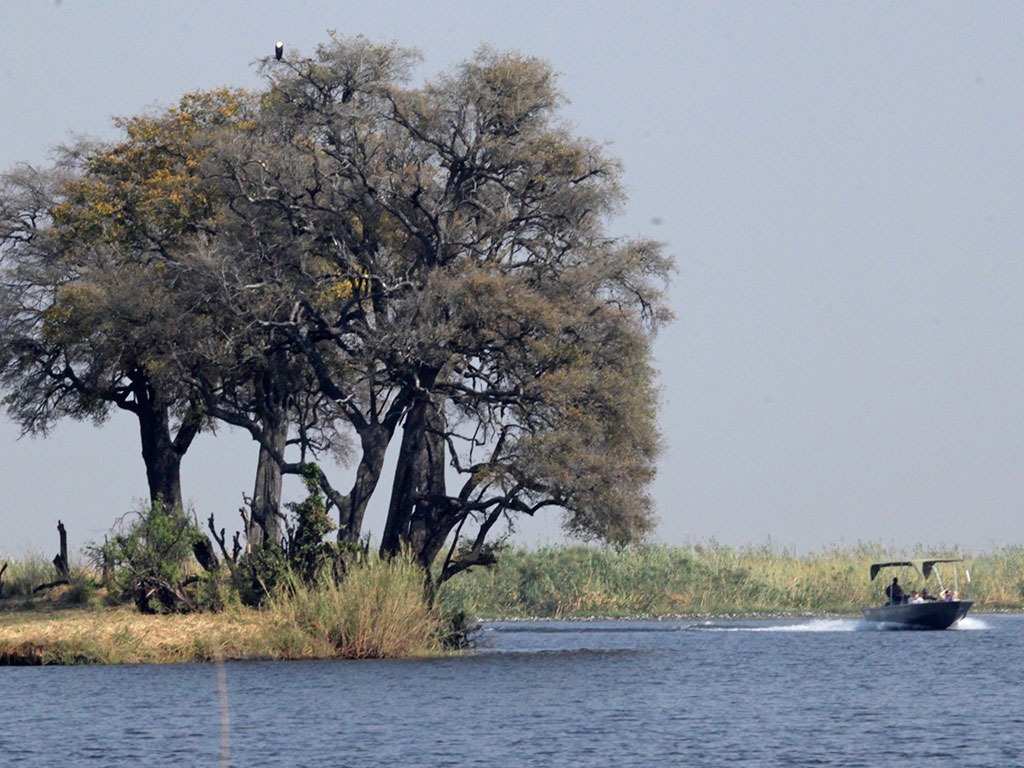 Boating in the Okavango Delta with Masson Safaris.
